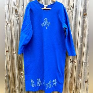 Cite’ Royal Blue Shopping Logo Dress